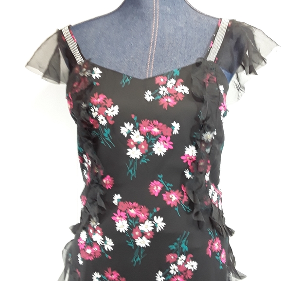 Libby Edelman Floral lace embellished dress medium - Picture 8 of 8